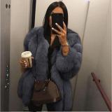 Women Faux Fox Fur Long Coat Coats MI116516