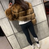 Faux Fur Coat Long Sleeve Coats  0012456