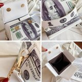 Fashion Dollar Printing Box Shoulder Bags Handbags