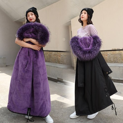 Winter Women Long Hooded Parka Coat Coats  96239