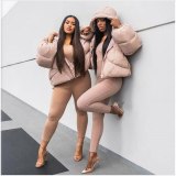 Winter Fashion Women Warm Pink Outerwear Coat Coats K20Y0959726