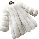 Women Faux Fox Fur Long Coat Coats MI116516