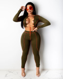 Women Long Sleeve Top T-shirt Skinny Pants Bodysuits  CY1296 A3235