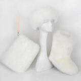 BLFT07 Hot Sale Faux Fur Boots Headband Bags