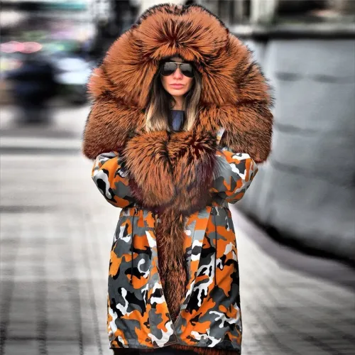 Women Camouflage Cotton Jacket Coat Coats H300112
