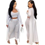 Women Solid Three Piece Sets Bodysuit Bodysuits  A7088