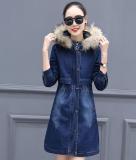Long Sleeve Washed Blue Jeans Jacket Coat Coats 895768