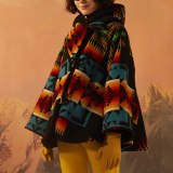 Autumn Winter Female  Print Hooded Jacket Coat Coats 8149510