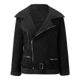 Autumn Winter Zipper Jackets Collar Coat Coats S0415