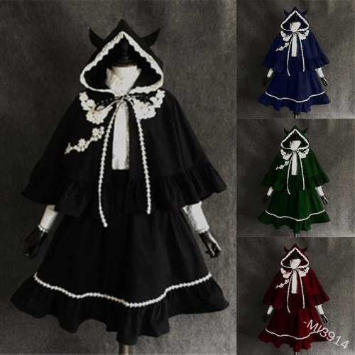 Victorian Palace Dress Women Medieval Costume Halloween Bodysuits MI391425