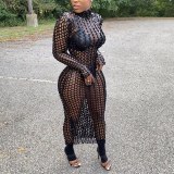 Internet Celebrity Famous Dress Sexy Party Night Club Maxi Dressees