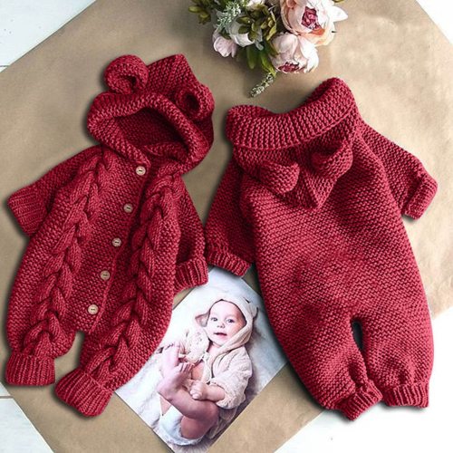 Newborn Infant Baby Girl Boy Winter Warm Sweater Coat Coats 0059610