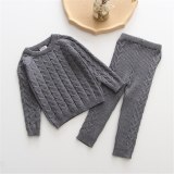 Newborn Baby Clothing Set Long Sleeve Pullovers+Pants Children Sweaters 00123