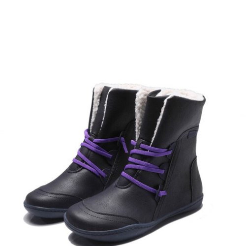 Winter New Women's Faux Short Plush Snow Boots