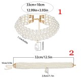 Fashion Pearl Bead Choker Necklace Necklaces C243647