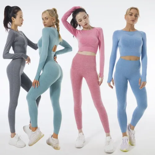Woman Fitness Clothing Yoga Sport Long Sleeves Sportswears Tracksuits Yoga Set