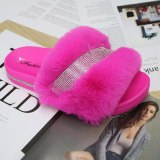 Women's Shoes Slippers Rhinestone Shoes Fashion Fur Slipper Slide Slides