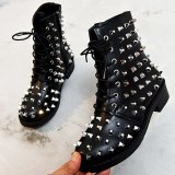 Women Sexy Crystal Fashion Punk Short Boots S192526