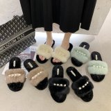 Women Faux Fur Slipper Slippers Slide Slides 18726