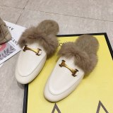 Faux Fur Mules Women Shoes Leather Slippers 92291229
