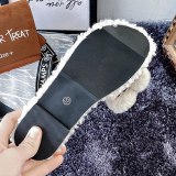 Winter Women Pom Pom Warm Faux Fur Slipper Slippers 5126