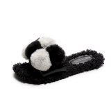 Winter Women Pom Pom Warm Faux Fur Slipper Slippers 5126