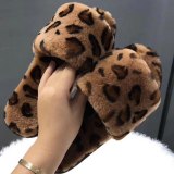 Fashionable women's Fur Slippers Warm wool slipper025622