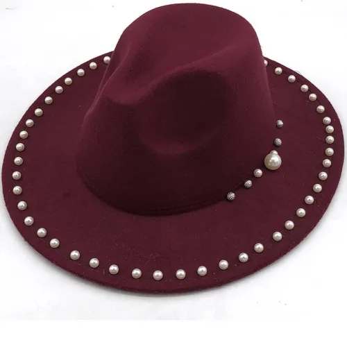 Women Men Wool Fedora Hat Jazz Hats JX-3102