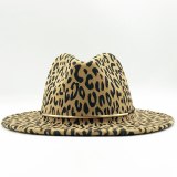 Simple Unisex Flat Brim Wool Felt Jazz Fedora Hat Hats JX-33182