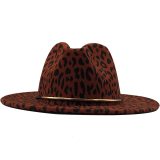 Simple Unisex Flat Brim Wool Felt Jazz Fedora Hat Hats JX-33182