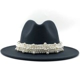 Wool Jazz Fedora Hats Formal Party Hats JX-33356