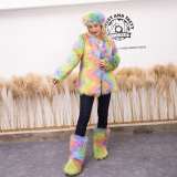 Fashion Faux Fox Coat Coats Snow Boots Full Hats 2020X00163