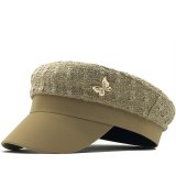 Autumn Winter Chain Wool Military Berets Hat Hats