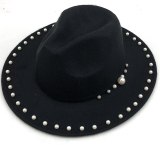 Women Men Wool Fedora Hat Jazz Hats JX-3102