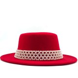 New Women pearl Wool Felt Hats Hats JX-10352