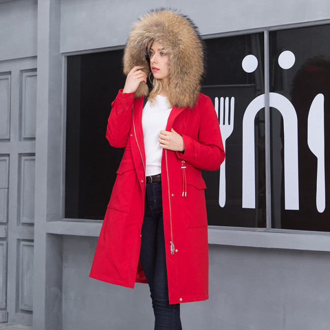Fashion Real Fur Parka Parkas 2020P00226