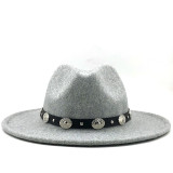 Hot British Fedora Hat Woolen Winter Felt Hats JX-103845836
