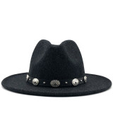 Hot British Fedora Hat Woolen Winter Felt Hats JX-103845836