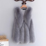 Winter Women Faux Rabbit Fur Vest