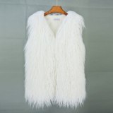 Colorful Fashion Long Hairy Faux Fur Vest Coats 	MJ-23