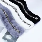 Women Winter Lamb-like Faux Rabbit Fur Neck Scarf Scarves 11035