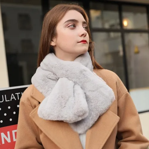 Warm Faux Rabbit Fur Scarf Scarves 10052