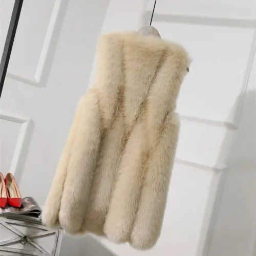 Winter Fashion Casual Faux Fox Fur Vest Coats  MJ-36