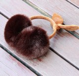 bowknot multicolor faux rabbit fur earmuff  kids adult earmuff fluffy pom pom fur earmuffs