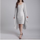 Fashion Bridal Lace Slim Cardigan Dresses Two-Piece Sets