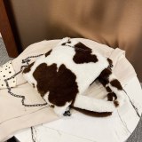 Winter New Cute Cartoon Milk Cow Print Handbags ad165055