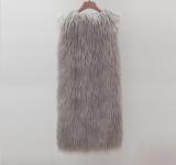 Newest Womens Long Section Imitation Faux Fur Vests MJ-90101