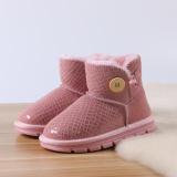 Children's Snow Boots Winter New Leather Short Boots