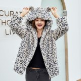 Fashion Leopard Faux Fur Coat Coats