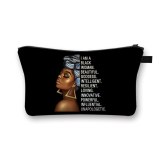 God Says You Are Cosmetic Bags Afro Latin America Women Makeup Bags Black Girs  Cosmetic Case Ladies Organizers Bag for travel